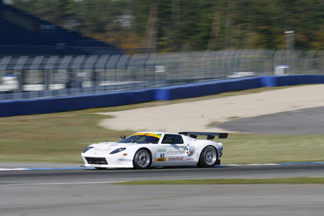 Nicki Thiim's debut i ADAC GT Masters, med en Ford GT 40 på Hockenheim.
(Foto: Christian Reinsch)
